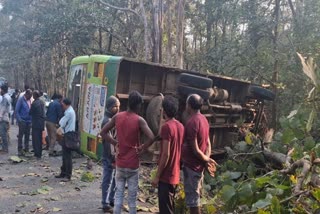 ಸರ್ಕಾರಿ ಬಸ್ ಪಲ್ಟಿ, bus overturn, KSRTC Bus accident