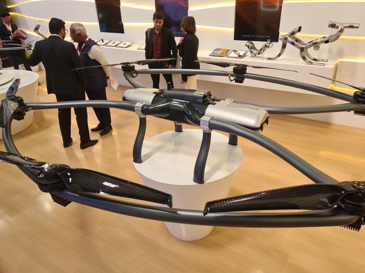 Noida-based company showcases foldable drones