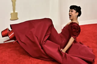 Watch: Liza Koshy Tumbles on Oscars Red Carpet, Handles Oops Moment like a Pro