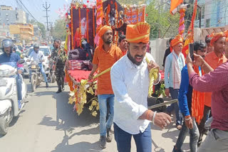 Youth reached Ranchi with chariot from Hazaribag demanding permission to take out procession on Ram Navami