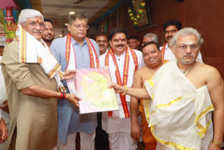 Central Minister Gajendra Singh Visit in Kanaka Durga Temple