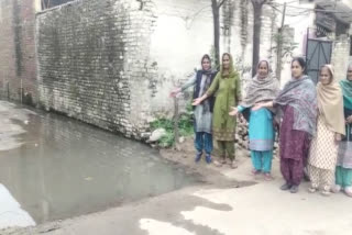 People are upset because of the lack of drainage in Jandiala of Amritsar