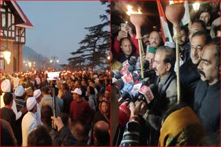 Congress candle march shimla