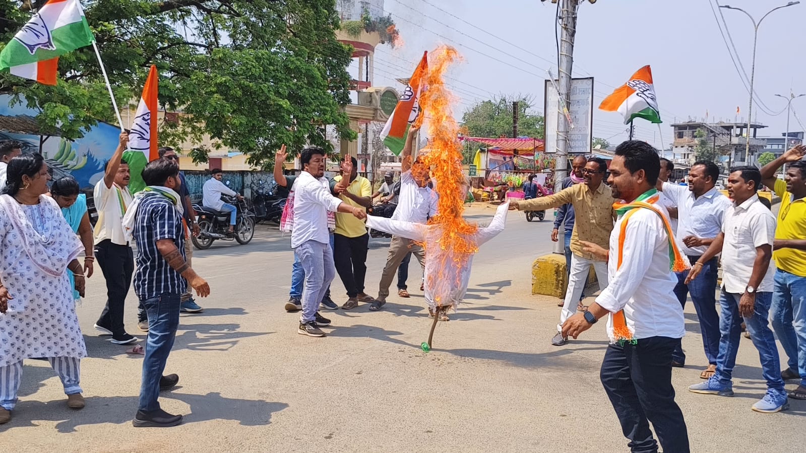 Congress Protest against ED action