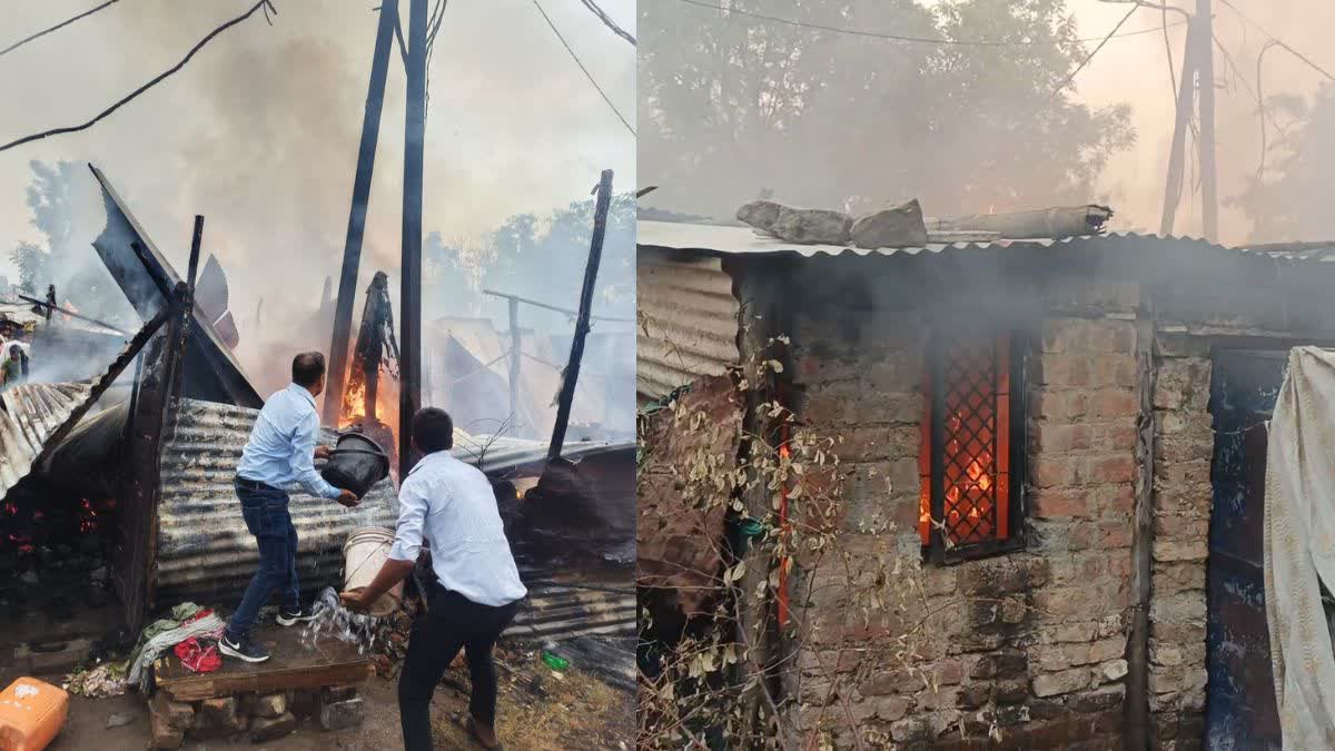 Dewas slum caught fire