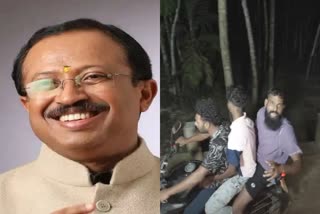 ലോക്‌സഭാ തെരഞ്ഞെടുപ്പ് 2024  V MURALEEDHARAN  V MURALEEDHARAN THREATENED BY GANG  വി മുരളീധരന്‍റെ ജാഥയിൽ അതിക്രമം