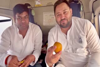'नारंगी पार्टी हुई, इसके रंग से तो नहीं चिढ़ेंगे' मछली के बाद तेजस्वी यादव और सहनी ने संतरा खाते किया वीडियो शेयर