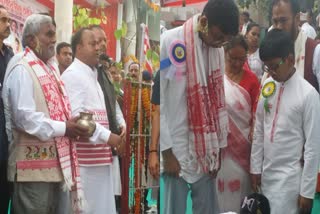 CM Champai Soren performed puja in Central Sarna Committee premises on Sarhul in Ranchi