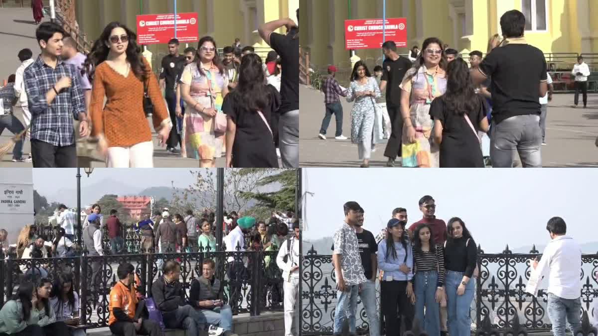 शिमला में पर्यटकों का लगा जमावड़ा