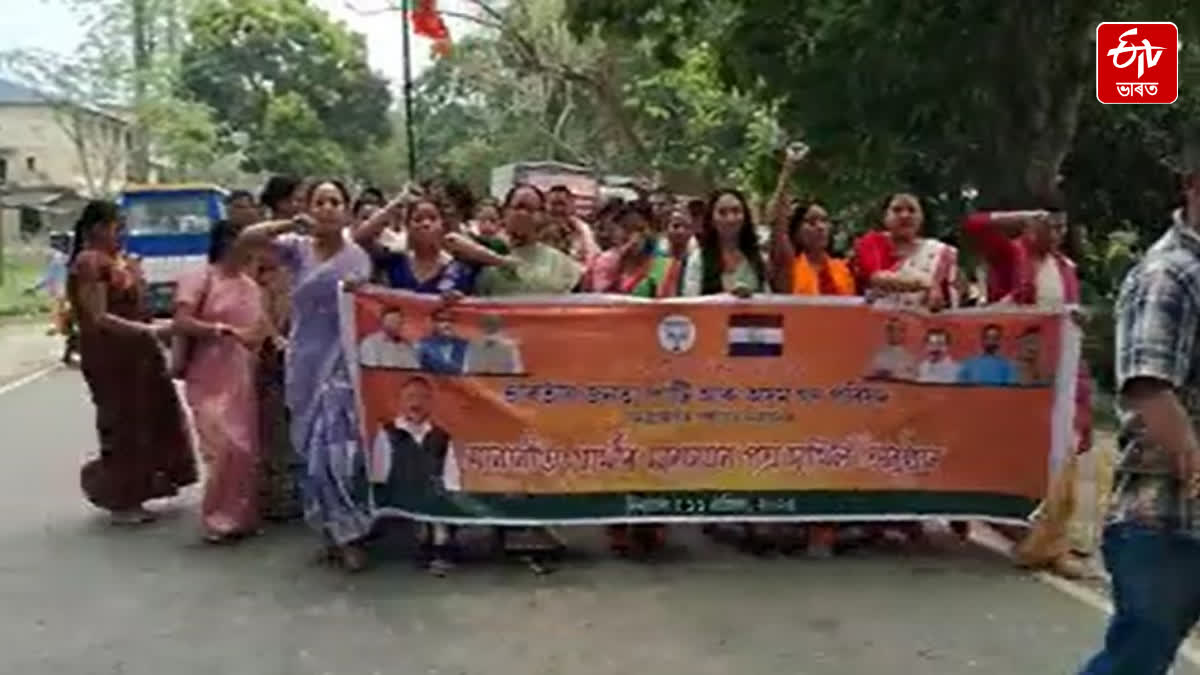 BJP Candidates submit nominations with massive rally led by ministers and MLAs