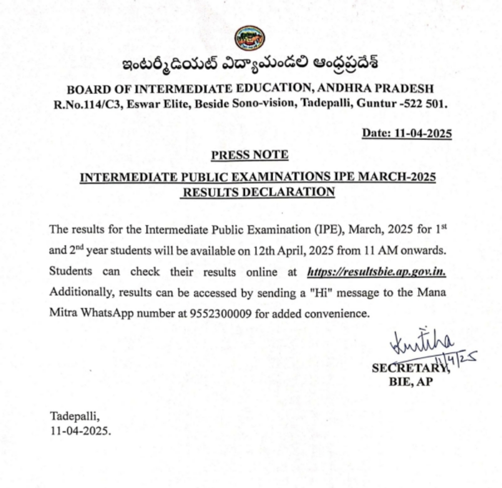 AP intermediate results 2025
