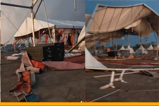 Hisar airport Tent damage