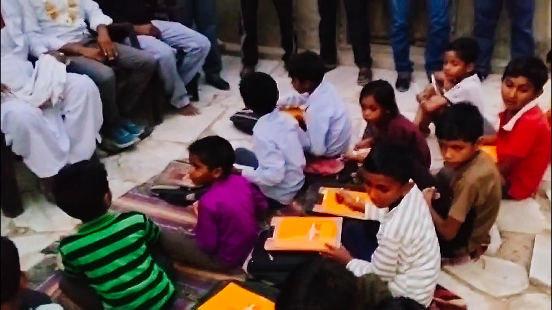 Children of Gadia Lohar community studying in coaching