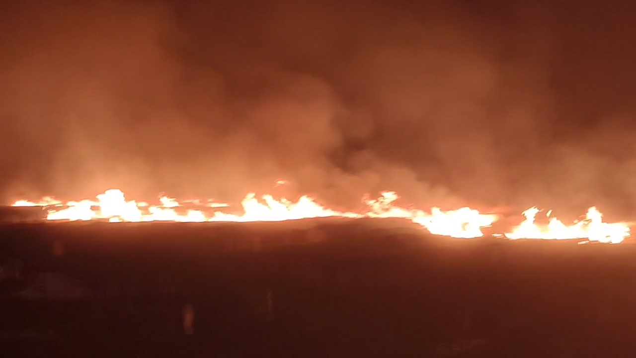 Fire in Shivpuri field