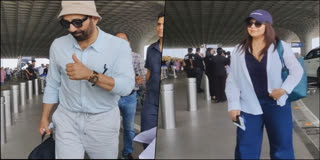 Sunny Deol and Mahima Chaudhary's Casual Airport Look Grabs Attention - Watch