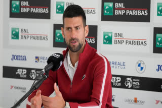 Novak Djokovic asserted that he was “fine” after accidentally getting knocked on the head by a water bottle after a win at the Italian Open on Friday.