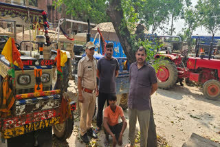 police-took-strict-action-against-bajri-mafia,  tractors, hydra machines seized, one accused arrested