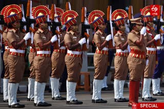 File photo of a police parade