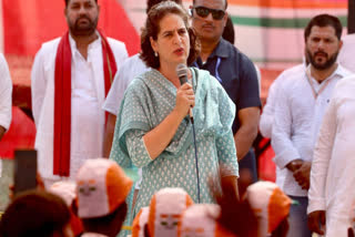 Congress leader Priyanka Gandhi Vadra on Saturday dubbed Prime Minister Narendra Modi's election speeches as "hollow talk", and said he should imbibe qualities like courage and determination from former PM Indira Gandhi.
