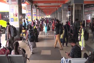 Heavy Rush At Bus stations