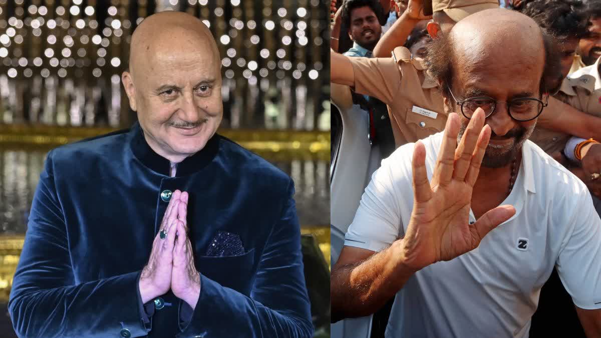 Anupam Kher with Rajinikanth