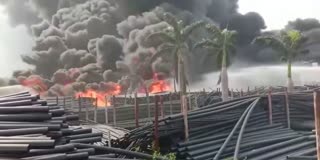 FIRE IN PIPE FACTORY OF DHAR