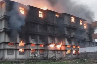 fire breaks out at diaper manufacturing company in bhiwandi watch video