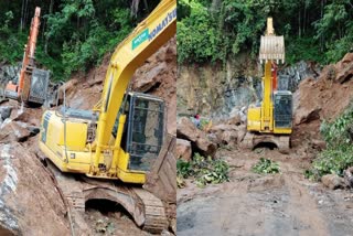 LANDSLIDE  HEAVY RAIN IN KOZHIKODE  കൂരാച്ചുണ്ടിൽ മണ്ണടിച്ചിൽ  ഗതാഗതം തടസ്സപ്പെട്ടു