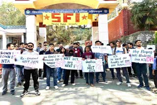 SFI Protest in HPU