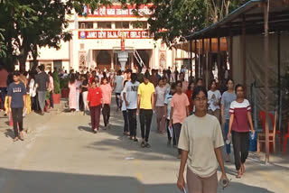 Candidates returning after taking the NEET exam