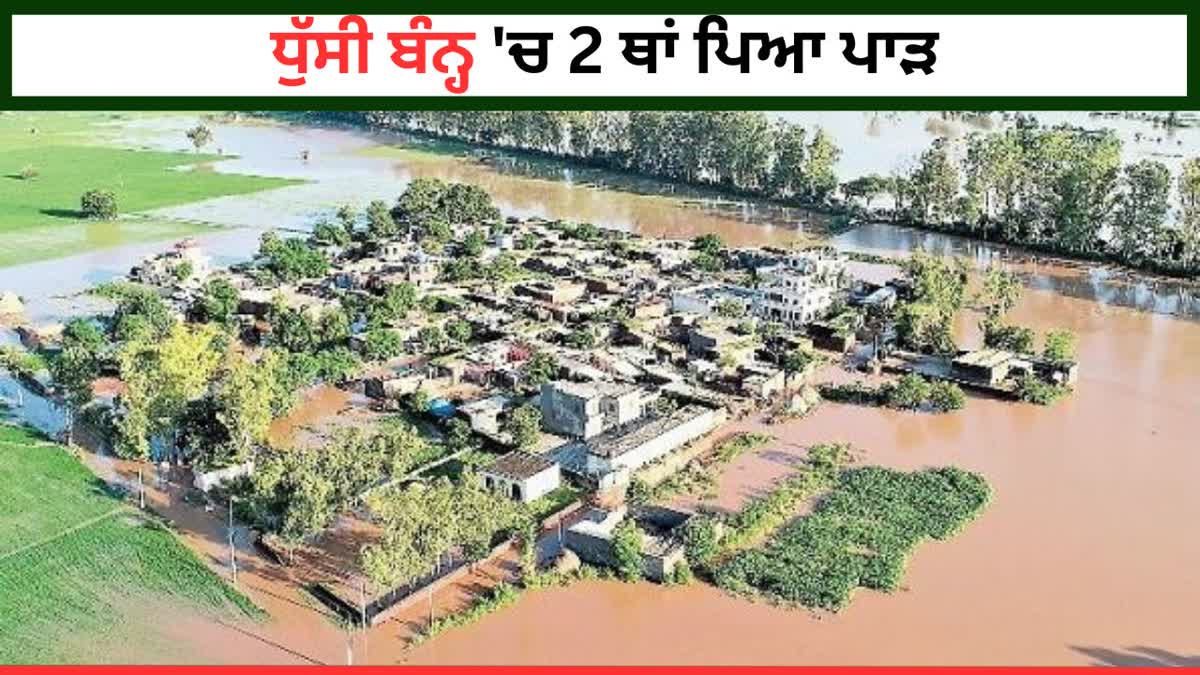 breaking of Dhusi Dam in Jalandhar, Punjab Flood, Dhusi Dam