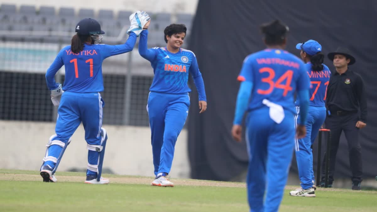 IND W vs BAN  ind w vs ban w highlights  india women vs bangladesh women  minnu mani  മിന്നു മണി  ഇന്ത്യ vs ബംഗ്ലാദേശ്  ഇന്ത്യന്‍ വനിത ക്രിക്കറ്റ് ടീം  Indian women cricket team  shafali verma  ഷഫാലി വര്‍മ