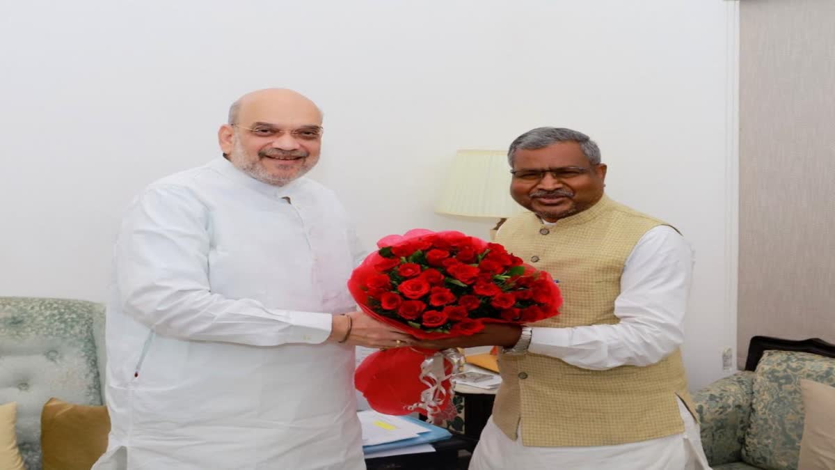 BJP Jharkhand state president Babulal Marandi meeting with Home minister Amit Shah