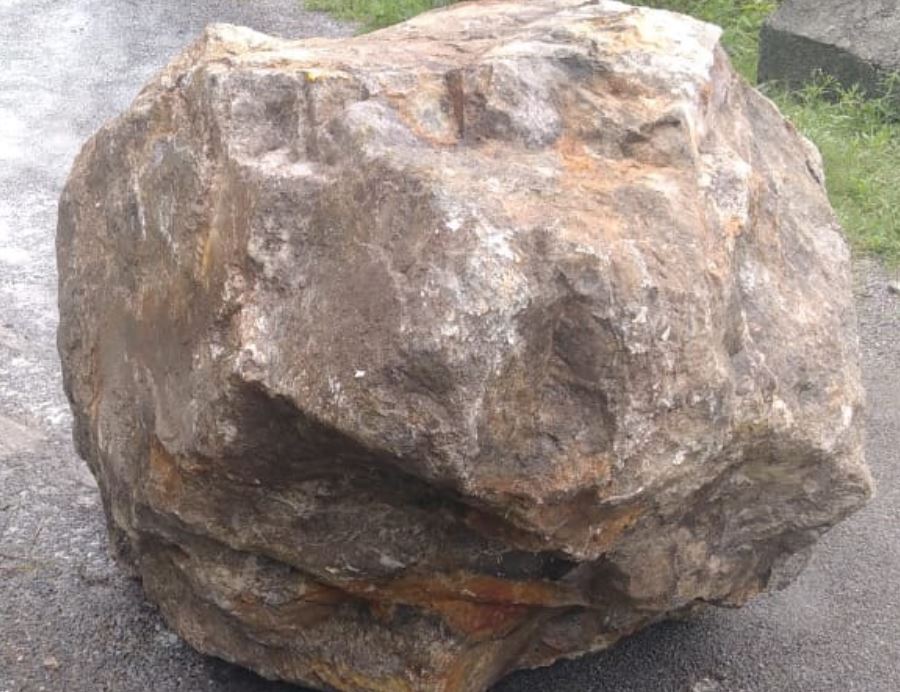 boulder fall on Haripur Koti motorway