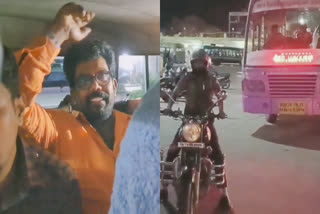 movie stunt master Kanal Kannan arrest in Nagercoil the buses were operated under police protection