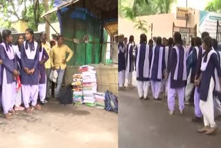 mahasamund high school students protest