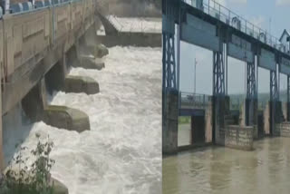 Surplus water from Pathankot's Ranjit Sagar Dam was released to Pakistan through the Ravi River