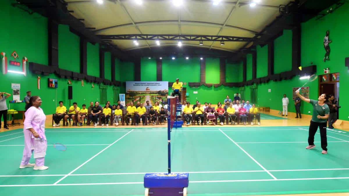 President Murmu played badminton