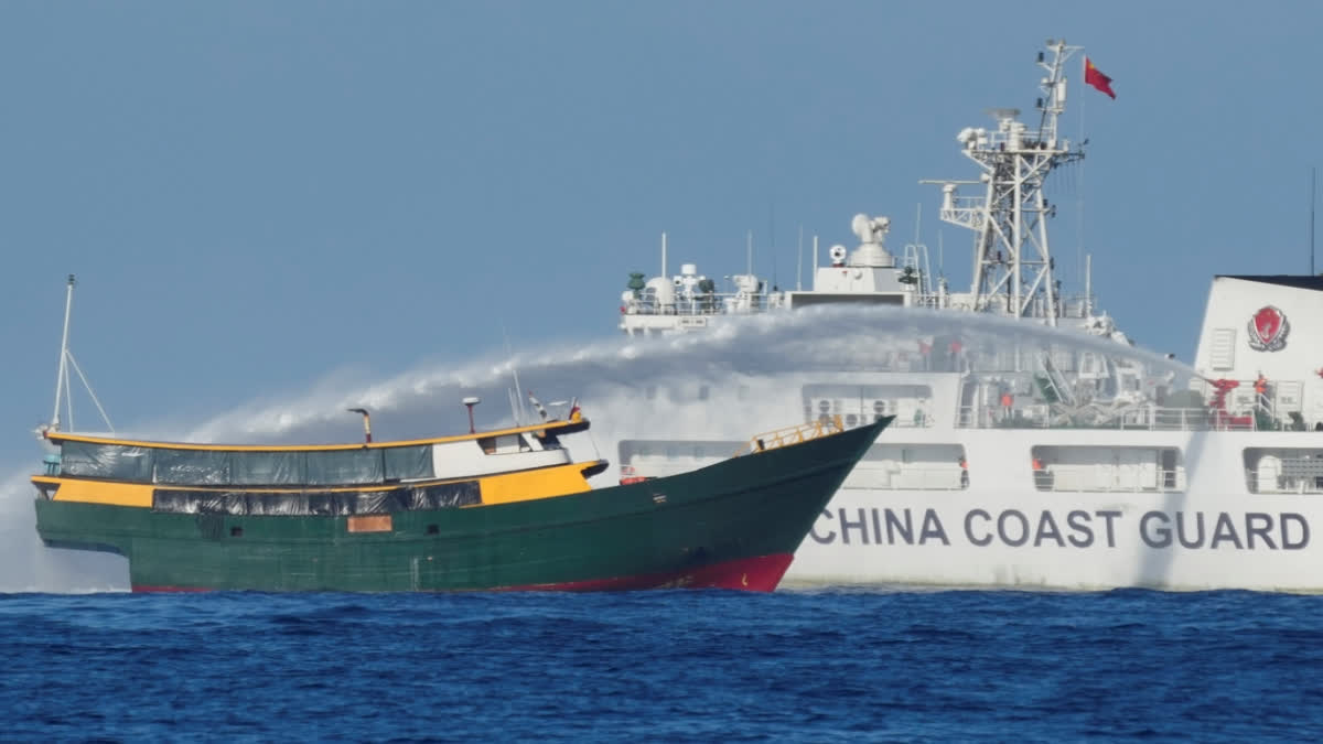 A US Coast Guard cutter on routine patrol in the Bering Sea came across several Chinese military ships in international waters but within the US-exclusive economic zone.