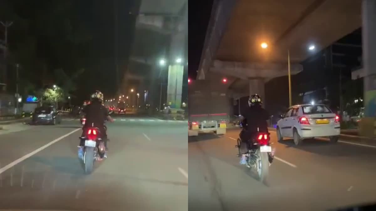 DANGEROUS BIKE RIDING IN KOCHI  MOTOR VEHICLE DEPARTMENT  ബൈക്കിൽ അഭ്യാസപ്രകടനം  മോട്ടോർ വാഹന വകുപ്പ്