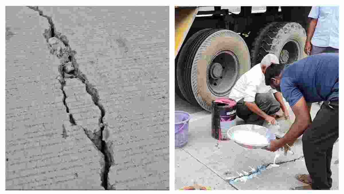 Cracks on Samruddhi Highway