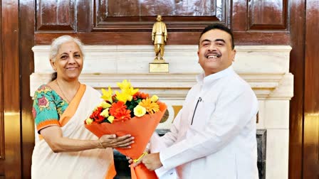 Suvendu Adhikari Greets Union Finance Minister in New Delhi