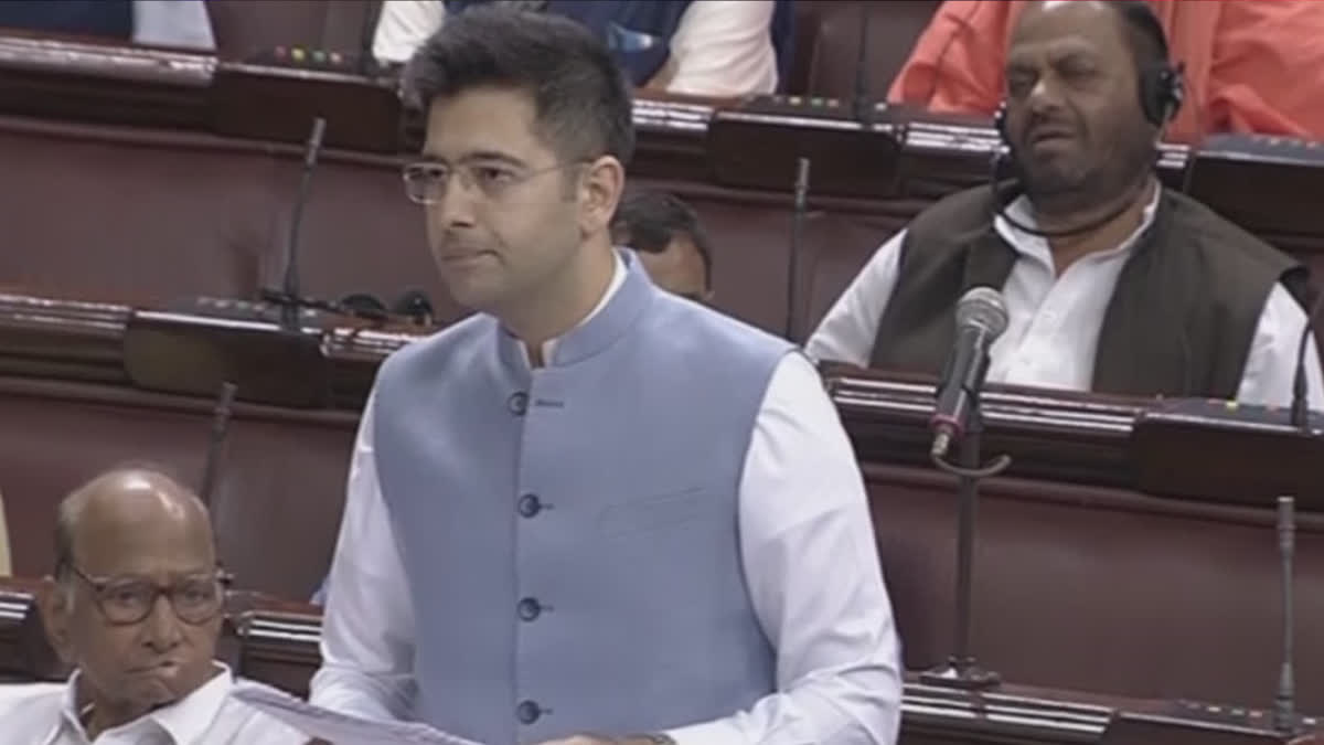 After the suspension of MP Raghav Chadha from Lok Sabha, political reactions are coming out