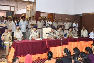 Operation Garima police officers interact with women