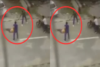 Screen grab of CCTV footage of BJP leader being shot at