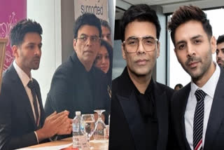 After their infamous fallout in 2021, film director Karan Johar and Bollywood actor Kartik Aaryan were spotted together at the 14th Indian Film Festival of Melbourne (IFFM), which commenced on August 10 (local time). The inauguration press conference marked the presence of several B-town celebs like Karan, Kartik, Mrunal Thakur, and Vijay Varma among others. Several pictures from the film festival are currently surfacing on social media.