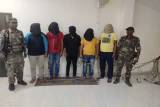 police-arrested-five-criminals-with-weapons-who-came-occupy-land-ranchi