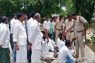 TDP Leaders Agitation at MRO Office