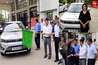 சீன எல்லை வரை தனியாக சென்று காரில் விழிப்புணர்வு செய்யும் கோவை பெண்