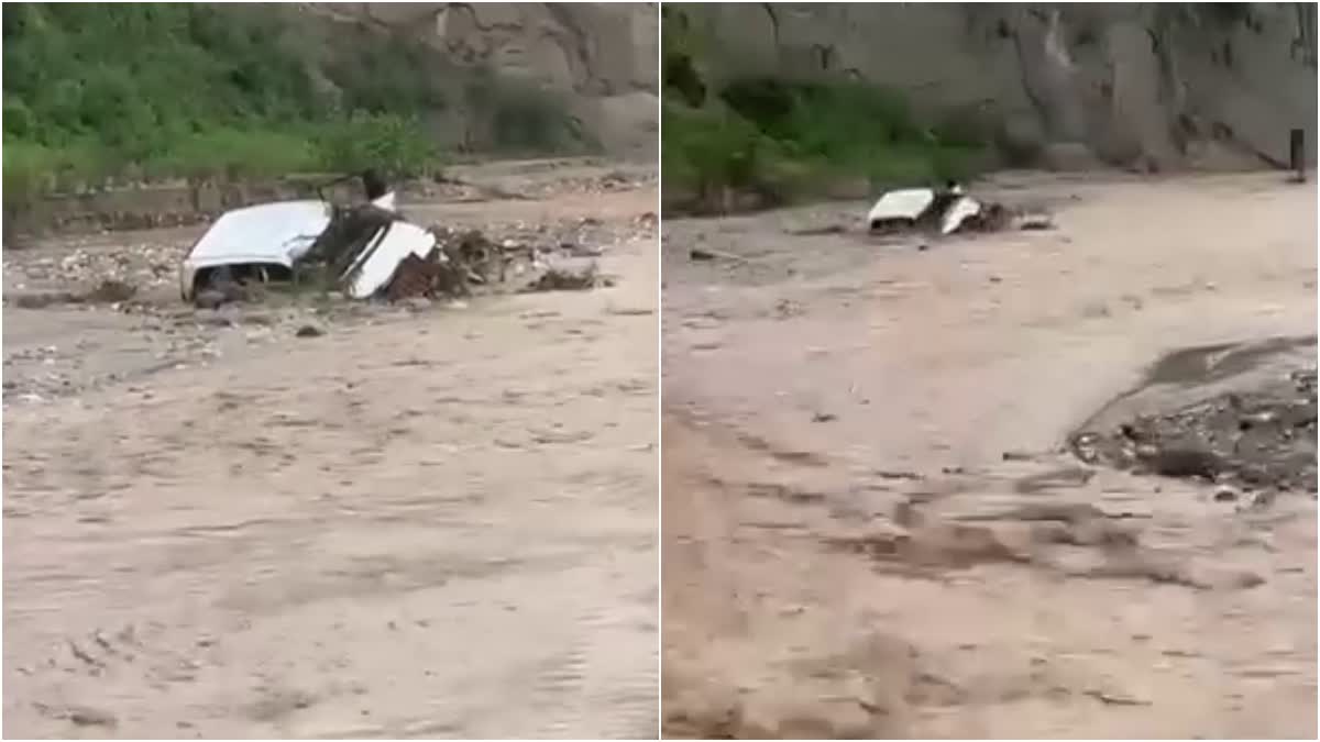 CAR WASHED AWAY IN JAIJO KHADD